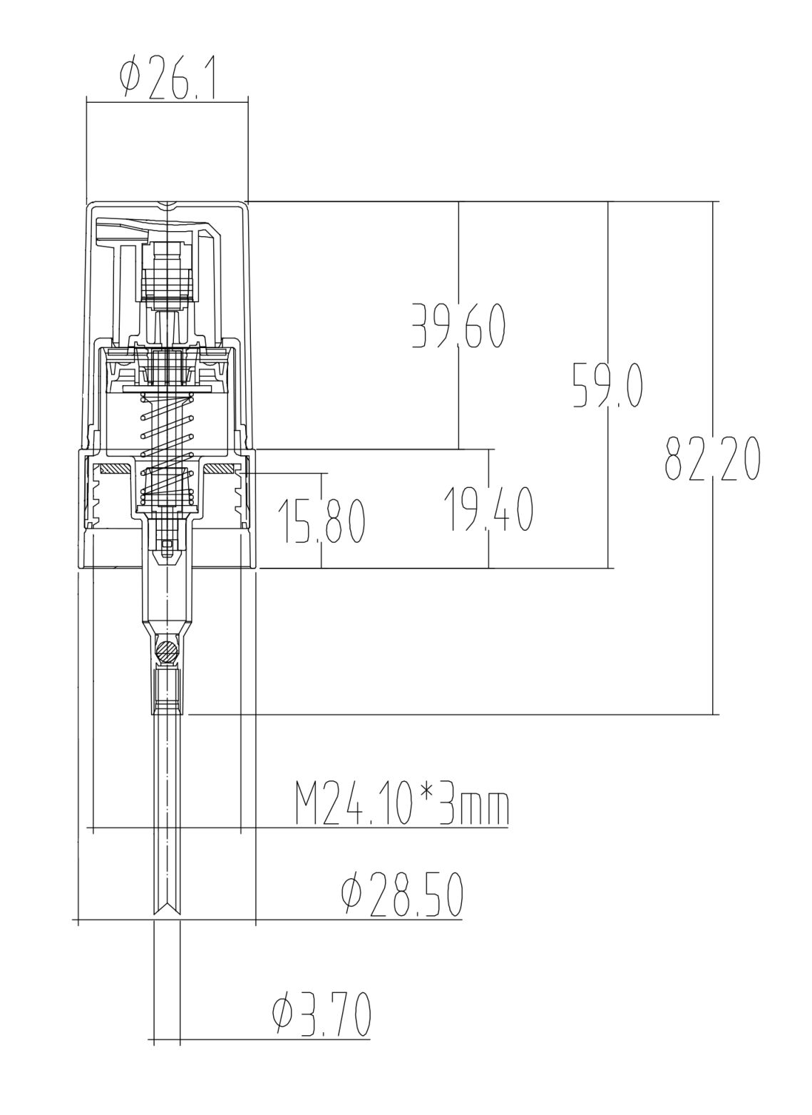 Foaming pump CY602-2 24/410