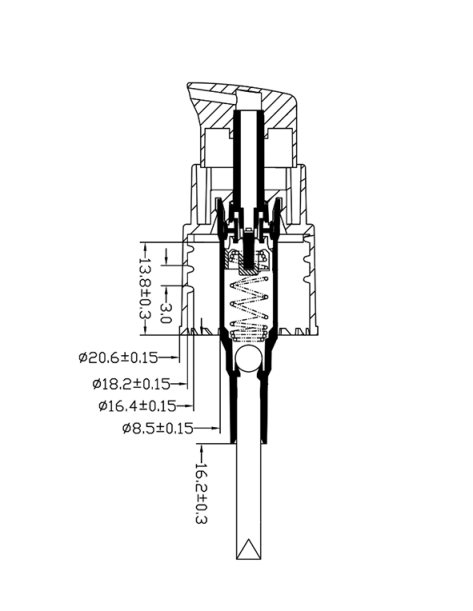 Lotion pump 11#-A 18/410 without cap