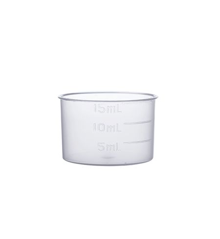 <p>The measuring glass with a capacity of 15 ml is made of polypropylene (PP) and is presented in transparent color. This product is designed for dosing liquid medicines (syrups, etc.). The measuring cup has three levels of measurement of drugs: 5, 10, 15 ml. To choose the right set from the lid and measuring cup, you need to pay attention to the neck diameter - 28/410.</p> by Pack Store Europe, packstore.eu