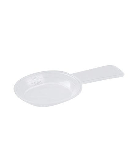 <p>The 5 ml measuring spoon is made of polypropylene (PP) and is presented in white. This product is designed for dosing liquid medicines (syrups, etc.). The measuring spoon has two levels of measurement of drugs: 2.5 and 5 ml.</p> by Pack Store Europe, packstore.eu