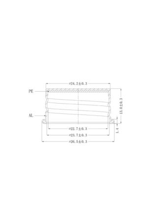 Aluminum cap SM7754 24/410