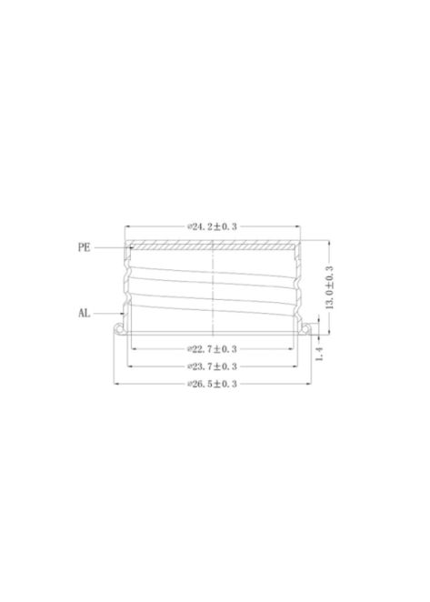 Aluminum cap SM7754 24/410