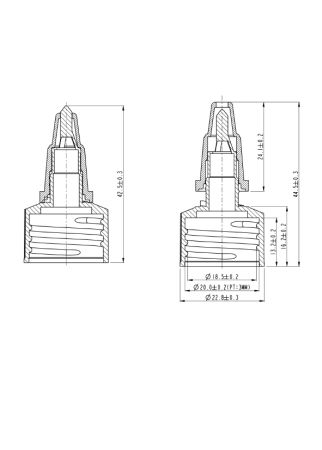 Twist Top Cap CF-C-10, 20/410