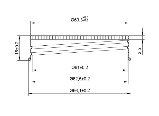 Aluminum cap LP-63ALU
