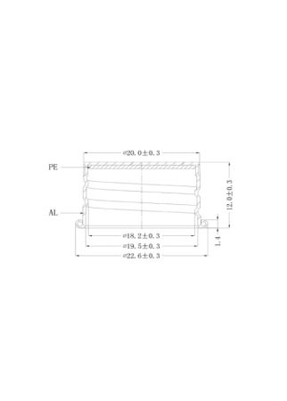 Aluminum cap SM7753 20/410
