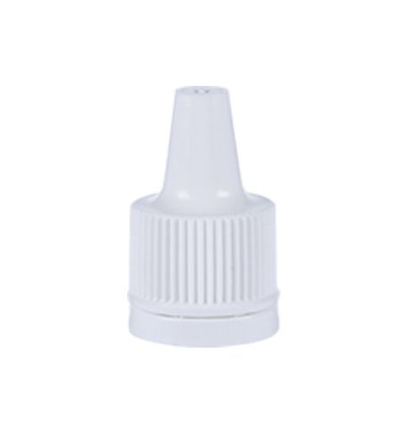 This tamper-evident screw capl is made of plastic and is presented in white. It is equipped with Nozzle FVP type 1. This product is suitable for blocking plastic vials designed for various drops (including drops of denser texture). To choose the right set by Pack Store Europe, packstore.eu
